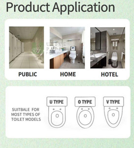 Protecteur de tissu de siège de <span class=keywords><strong>toilette</strong></span> biodégradable à 250 plis, 1/2 feuilles, en stock, jetables pour voyage à la maison - Product Image 5