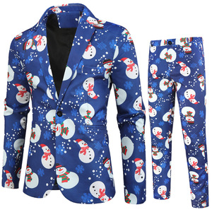 Costumes pour hommes imprimés en gros, costumes de Noël en 3 pièces, ensemble pantalon, veste et <span class=keywords><strong>gilet</strong></span> pour hommes, <span class=keywords><strong>costume</strong></span> décontracté pour hommes - Product Image 6