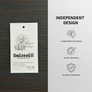 Custom Luxury Waterproof Paper Hang Tags with Brand Logo Printed Gold Foil for Garment Shoes & Bags - Product Image 2