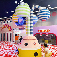 Moetry - Aire de jeux intérieure commerciale, mini-équipement de jeu interactif, machine à balles, jeux souples pour enfants