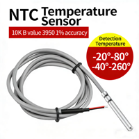 Termistor NTC, Sensor Suhu Tangki Air Pompa Panas Sumber Udara B395010K5K20K50K100K Probe Tahan Air