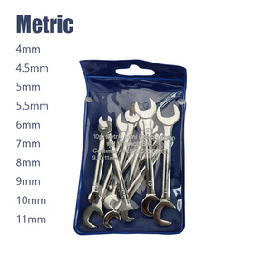 ชุดประแจปากตายขนาดเล็ก 21 มม. 10 ชิ้น แบบเมตริก/อิมพีเรียล ประแจสองด้าน ขนาด 4-11 มม. บรรจุกล่อง - Product Image 4
