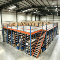 HONGXIN Étagère de mezzanine robuste en acier laminé à froid, personnalisable, sans boulons, avec revêtement en poudre, réglable et résistante à la corrosion