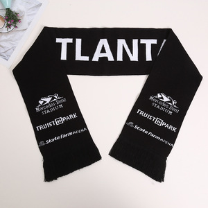 Écharpe en acrylique tricotée jacquard longue et durable avec pompons délicats pour supporters de basketball et de football, pour hommes, toutes saisons - Promotion - Product Image 3