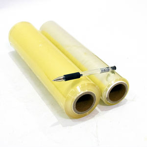 Película de PVC Elástica Transparente de Alta Calidad, Fabricada en China, a Bajo Precio, para Envolver Alimentos, Rollo <span class=keywords><strong>Jumbo</strong></span> - Product Image 1