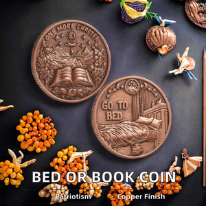 Un altro capitolo andare a letto decisione placcato patriottismo circolare in metallo creativo stampa tipografica arte Souvenir da collezione - Product Image 2