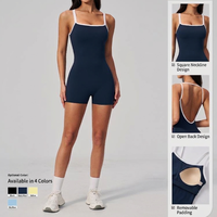 Soft Sculpt Mono de yoga acanalado de una pieza, sin costuras, de cintura alta, con corte en V cruzado y corte en V en la cintura, estilo leggings acampanados