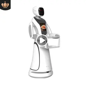 Csjbot कैटरिंग होटल सेवारत खाद्य वेटर मानव रेस्तरां सेवा वितरण Humanoid बुद्धिमान रोबोट के लिए बिक्री