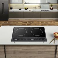 Table de cuisson vitrocéramique intelligente CMT-2T002 encastrable 30 cm 2 brûleurs infrarouges