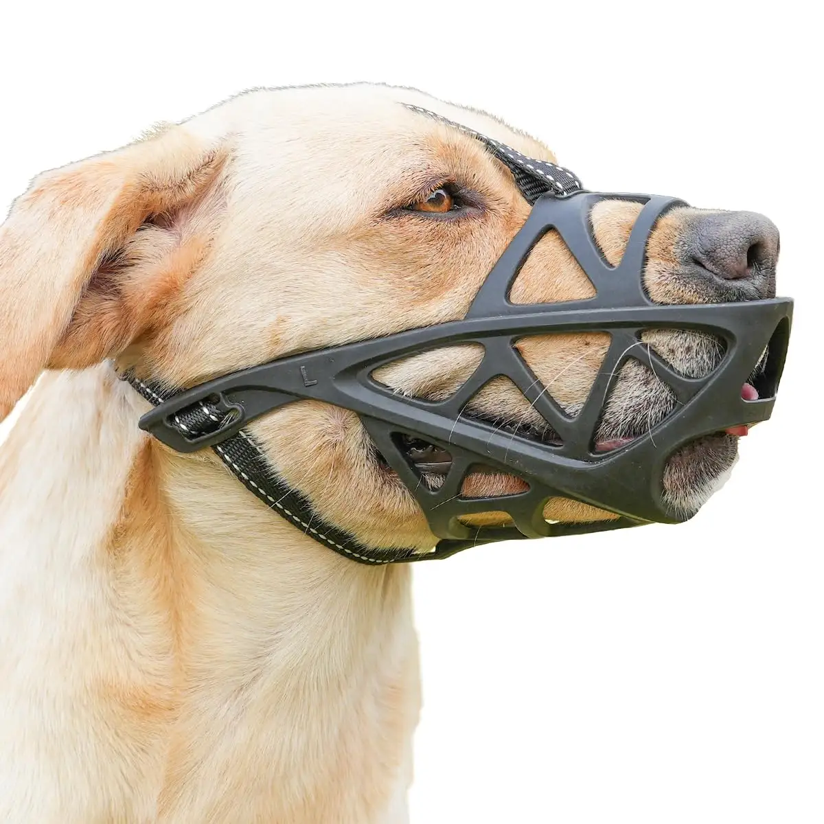 Museruola cane morbido musi traspirante per il cane con cinghie regolabili per evitare mordere masticazione e leccare il cane copertura della bocca