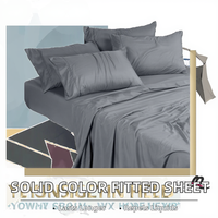 Lot de 4 draps-housses en fibre de bambou couleur unie, motif massage/Noël, 300 fils au pouce carré, pour lits simples/doubles/grands/lits king-size