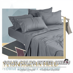 4 قطع ملاءات سرير من ألياف الخيزران بلون موحد، مناسبة للتدليك/عيد الميلاد، بعدد خيوط 300، متوفرة بمقاسات توين/فول/كوين/كينج - Product Image 2