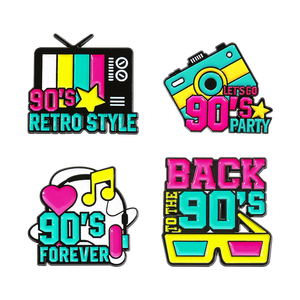 Torniamo agli anni '90 spille smaltate personalizzate <span class=keywords><strong>Let</strong></span> Is <span class=keywords><strong>Go</strong></span> 90 è festa Nostalgia spille vestiti bavero gioielli retrò regalo per amici - Product Image 2