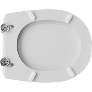 Abattant de toilettes carré moderne pour Flaminia Metro Vase, à dégagement rapide, fermeture douce, disponible en bois, bambou, PP, UF, pour salle de bain - Product Image 3