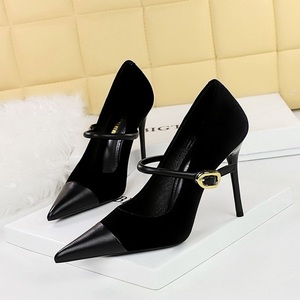 Nouvelles Escarpins Femme à Boucle de Créateur, en Daim Pointu, Talons Aiguilles 7cm 10cm, Grande Taille 43, Talons Hauts pour Femmes - Product Image 2
