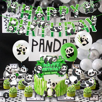 Lindo Banner de Panda de Dibujos Animados para Baby Shower, Decoración para Fiestas de Cumpleaños Infantiles, Decoración para Fiestas en Casa con Temática de Panda Chino