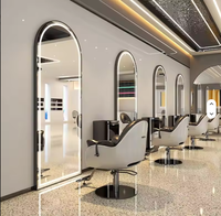 Miroir de salon de coiffure à LED, grand miroir mural de style barbier, pour le maquillage et la beauté, vente chaude