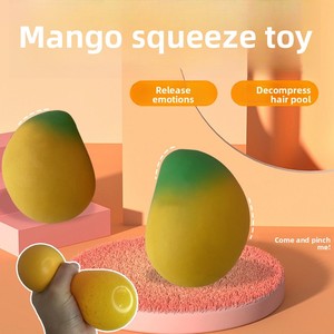 Juguete Blandito Realista de Mango y Naranja - Fruta Suave Antiestrés para Niños y Adultos, Ideal para la Oficina, Diversión, Relajación y Alivio del Estrés - Product Image 3