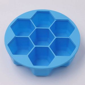 New Product Ideas Portable 7 Cavities Hexagon <b>Ice</b> <b>Maker</b> Eco-Friendly Silicone <b>Ice</b> Cube Freezer for Kitchen <b>Ice</b> Cream Tool - Product Image 6