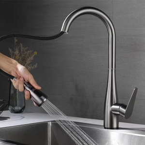 Kitchen <strong>Faucet</strong> With Pull-down Sprayer (3 Modes) Brushed Nickel Single Hole, Single Handle Kitchen Sink <strong>Faucet</strong> for bar <strong>RV</strong> - Product Image 2
