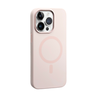 Coque de téléphone en silicone véritable de couleur unie, sans fil, magnétique, antichoc, anti-traces de doigts pour 17/16 Pro Mobile
