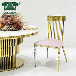Silla de Comedor Moderna con Respaldo Alto y Estructura de Acero Inoxidable Dorado para Uso Comercial en Hoteles, Salas de Estar y Apartamentos - Product Image 1
