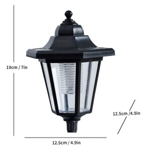 Lámpara solar para jardín, lámpara decorativa LED para exteriores, montaje en pared de 18cm, resistente al agua - Product Image 1