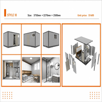 Baño Móvil para Parques y Campamentos, Inodoro Público Portátil para Exteriores, Estructura de Acero Prefabricada con Compostaje, Diseño Moderno 1