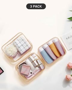 Waterproof Travel Organizer <b>Bag</b> Wholesale Price Pvc Zipper <b>Toiletry</b> Cosmetic <b>Bag</b> Custom Size Logo <b>Clear</b> Makeup <b>Bag</b> for Women - Product Image 3