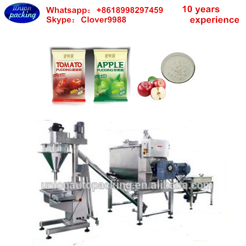 Café instantáneo secado línea de producción d semiautomático zumo de manzana orgánica polvo mezcla y llenado línea de pre polvo