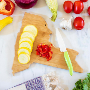 Bamboo Map Cutting Board New York State Shape Anti Bacterial Multi Functional Kitchen Cheese Charcuterie Board - Product Image 2