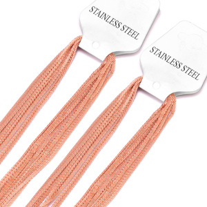 Collar de cadena de acero inoxidable de 2 mm, 45 cm, 50 cm, 55 cm, 60 cm, diseño simple para regalo - Product Image 5