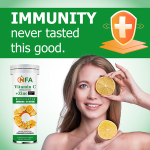 OEM ODM Vitamin C Zinc Effervescent <b>Tablets</b> with Potassium Vegan Free Sugar Easily Dissolve in Water Support Immunity System - Product Image 6