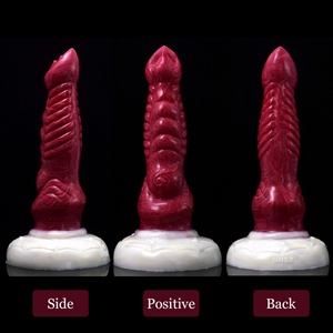 NNSX-5026 Hellfire Color Penis Skin-friendly and Comfortable Rubber Penis for Female Faak <b>Dildo</b> - Product Image 6