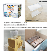 JIHONG Vente en gros Boîte de protection en acrylique 5mm 36 pièces pour cartes à collectionner avec aimant puissant