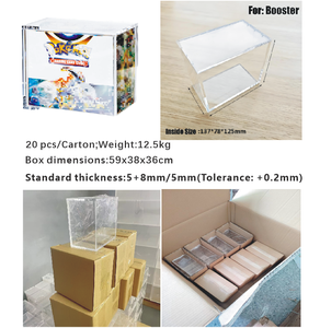 JIHONG Vente en gros Boîte de protection en acrylique 5mm 36 pièces pour cartes à collectionner avec aimant puissant - Product Image 6