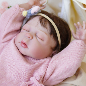 R & B hecho a mano retrato personalizado pintura Hospital adopción Kit DIY juguete Reborn Baby Doll pelo Real silicona suave niños realista - Product Image 3