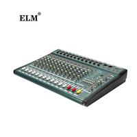 Console de mixage numérique passive professionnelle multifonctionnelle ELM à 12 canaux avec construction métallique, table de mixage sonore de haute qualité verte