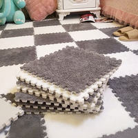 Tapis carrés modernes épais en polyester, fabriqués à la machine, à jointures imbriquées, avec bordure moelleuse, antidérapants, antimicrobiens, à joints fendus, doux pour l'escalade