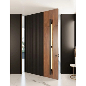 Pintu Pivot Aluminium Modern Mewah yang Dapat Disesuaikan, Tahan Lama dan Kuat dengan Fitur Anti Maling, Insulasi Panas, Pintu Luar - Product Image 1