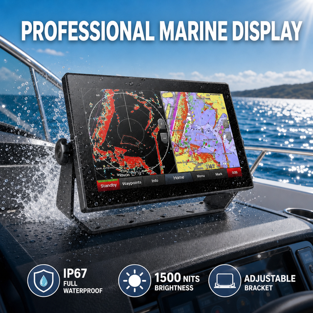 21.5Inch Marine Monitor Touch Display Via Gps Plotter GGarmin Fish Finder Marine Gps Navigator Anti-glare Coatings