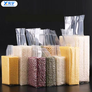 Sac <span class=keywords><strong>de</strong></span> conservation alimentaire en nylon épais sous vide, laminé transparent, avec fermeture à compression pour riz, céréales et flocons d'avoine - Product Image 3