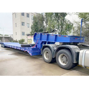 Remolque de cama baja de 4 ejes Remolque de doble caída Lowboy Challenger Lowboy - Product Image 5