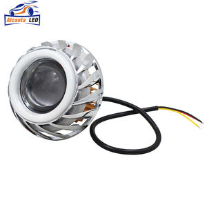 30W LED Angel Eyes Mini proyector faro lente para coches y motos haz alto/bajo Demon Eyes DRL lámpara 12V Retrofit - Product Image 1