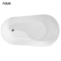 Baignoire autoportante en acrylique avec drain, pour salle de bain intérieure, portable, écologique, garantie 5 ans, facile à nettoyer, 60 gal+, baignoire profonde pour trempage prolongé