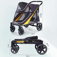 Nouveau modèle 2026 – Poussette pour chien pliable à 4 roues, respirante, souple, imperméable, de qualité supérieure – Vente en gros usine à prix réduit