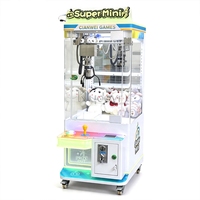 Mesin Penjual Mainan Boneka Mini Arcade Crane Claw Kustom untuk Satu Pemain, Dioperasikan dengan Koin, Peralatan Permainan Penjepit Boneka
