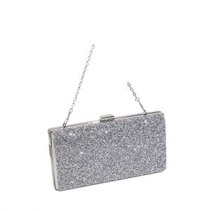 Pochette de soirée en dentelle florale scintillante pour mariée ou occasions spéciales avec doublure en PU - Product Image 4