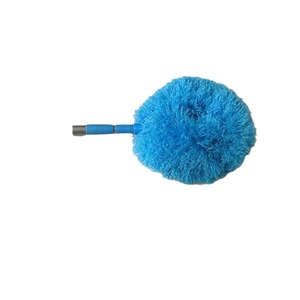 Plumeau de plafond extensible à tête ronde en fibres, dépoussiérant électrostatique, outil de nettoyage télescopique de 140 cm - Product Image 2