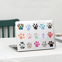 Paquete de 50 Pegatinas Decorativas Impermeables con Diseño de Huellas de Perro para Niños, para Laptop, Botella, Cuaderno, Patineta, Equipaje